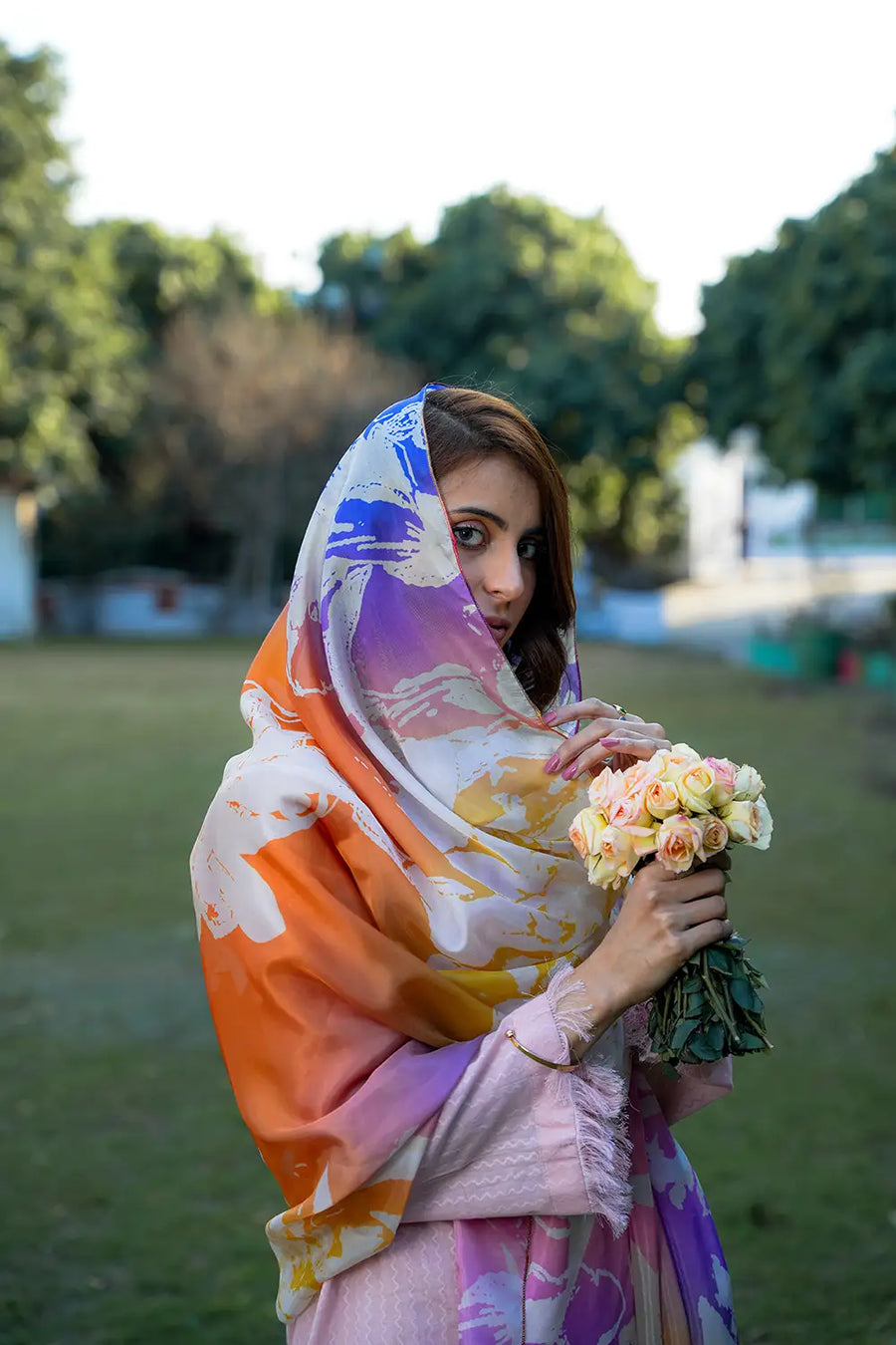 Flora - Silk Dupatta