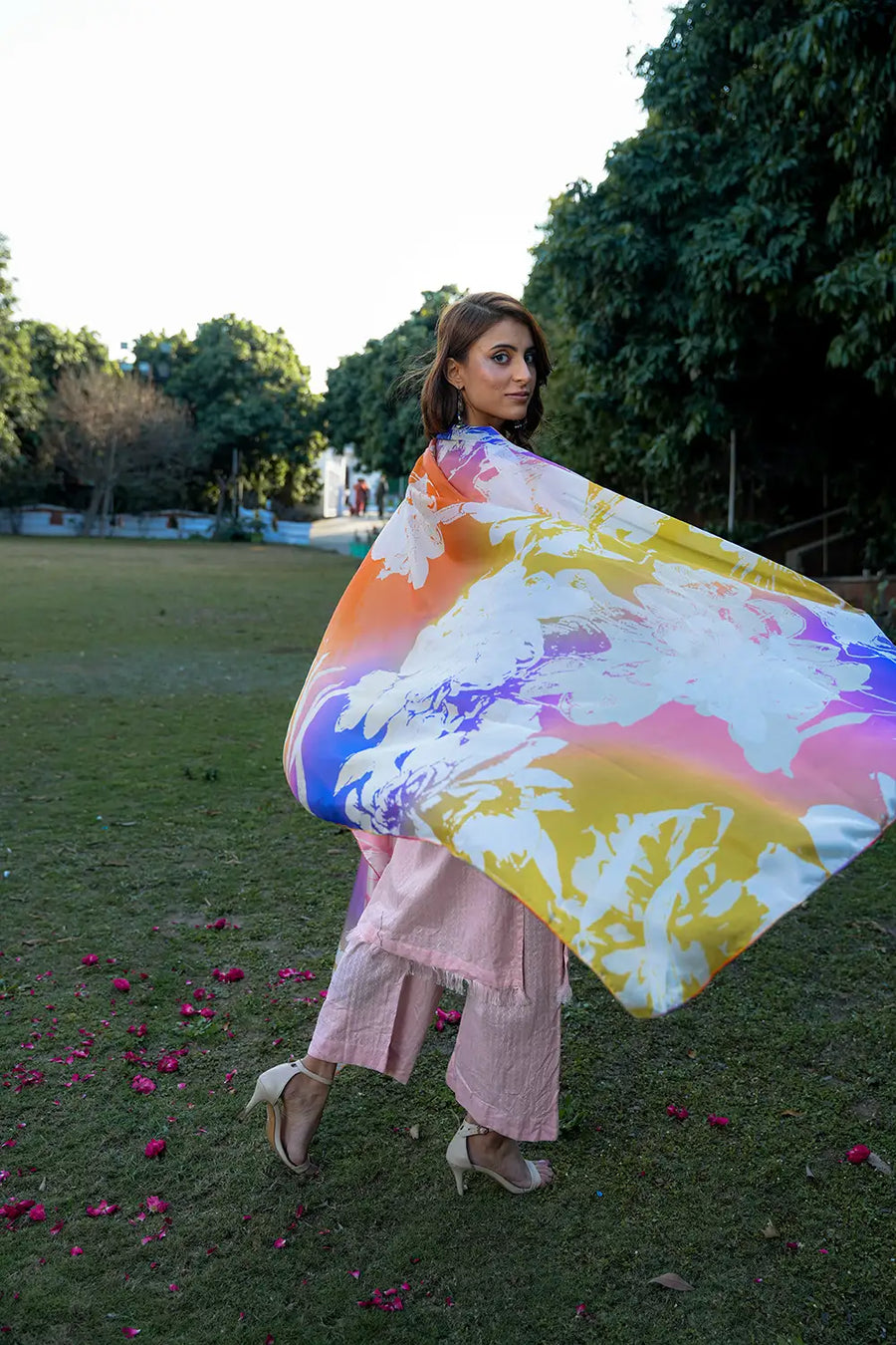 Flora - Silk Dupatta