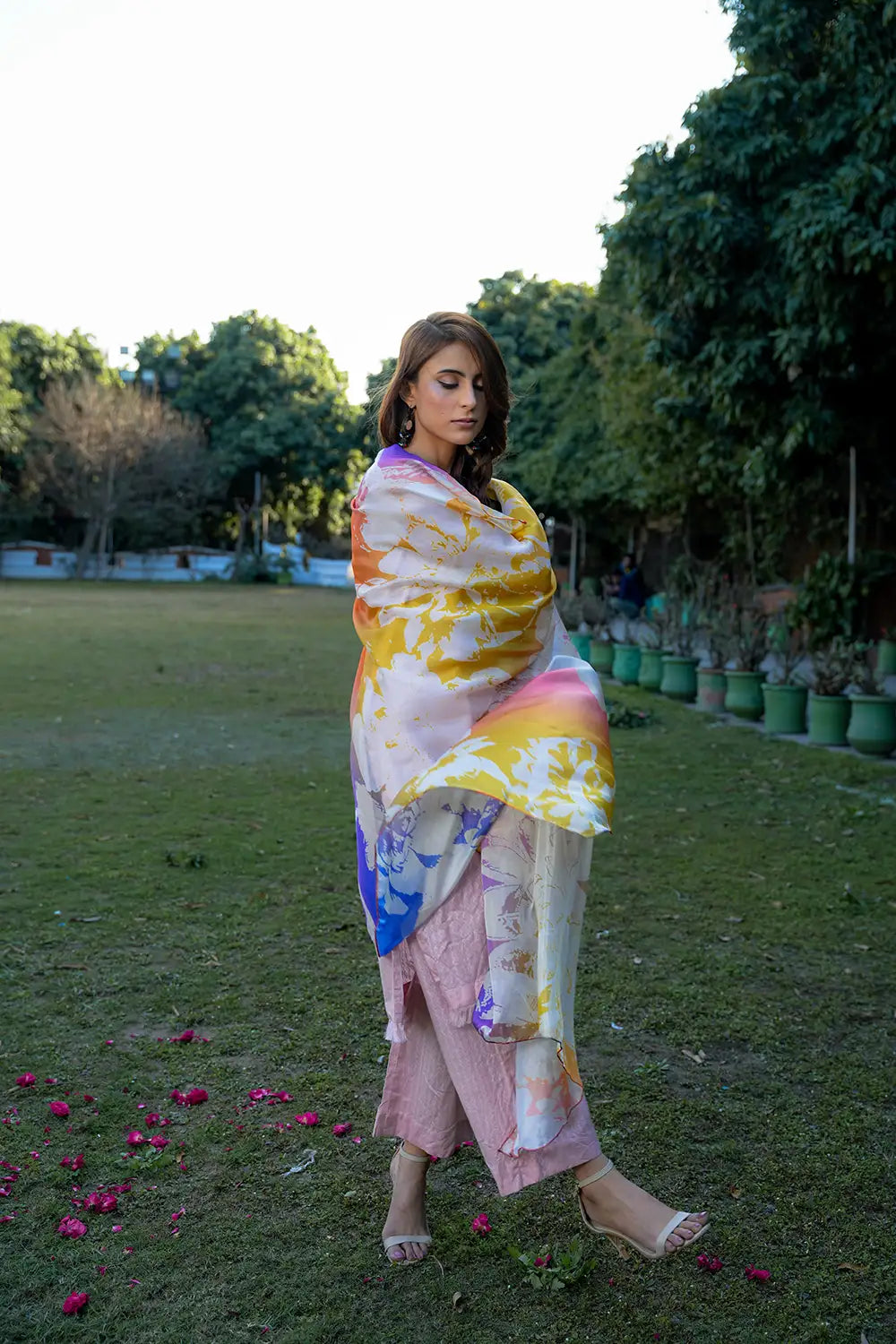 Flora - Silk Dupatta