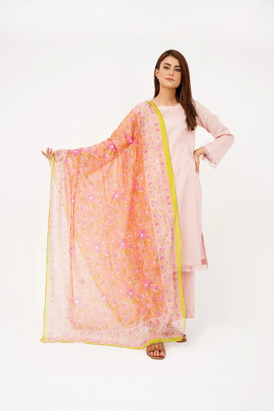 Coral -Manar Dupatta