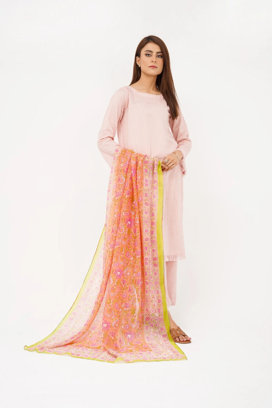 Coral -Manar Dupatta