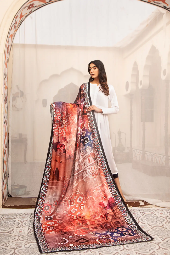 Karachi Poly Lawn Dupatta