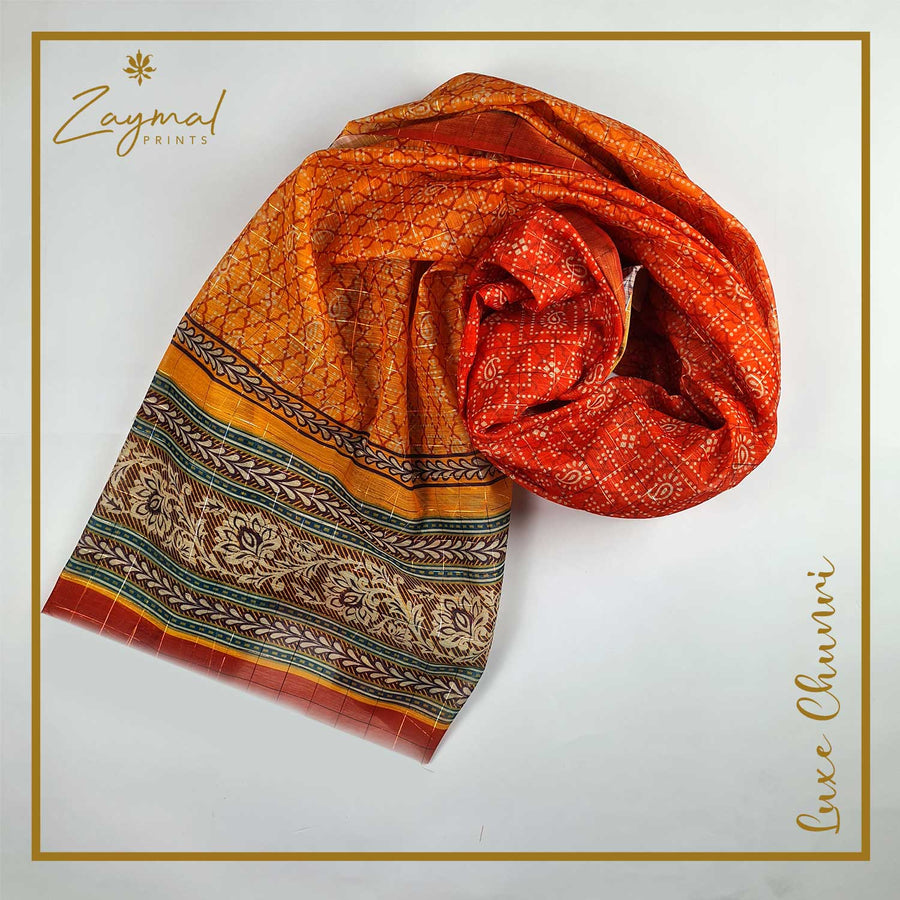 Ombre Orange Chunri - Zaymal