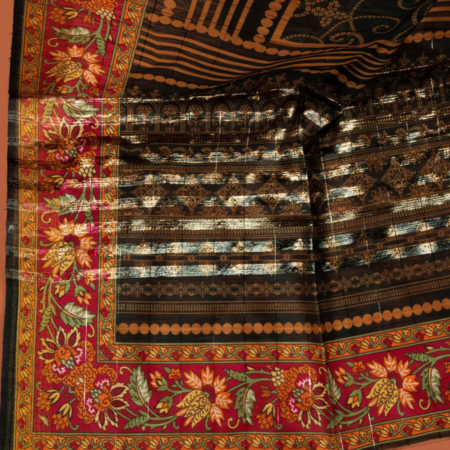 Dark Green Chunri