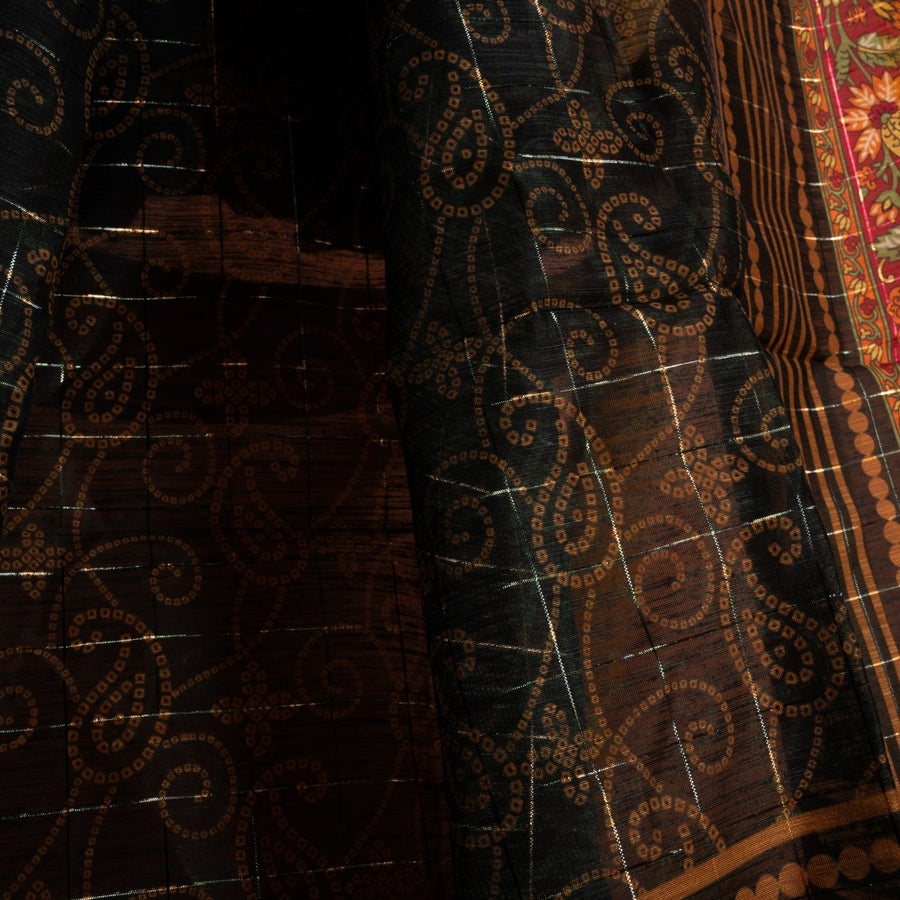 Dark Green Chunri