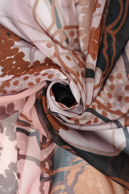 Dusk Brown - Silk Dupatta