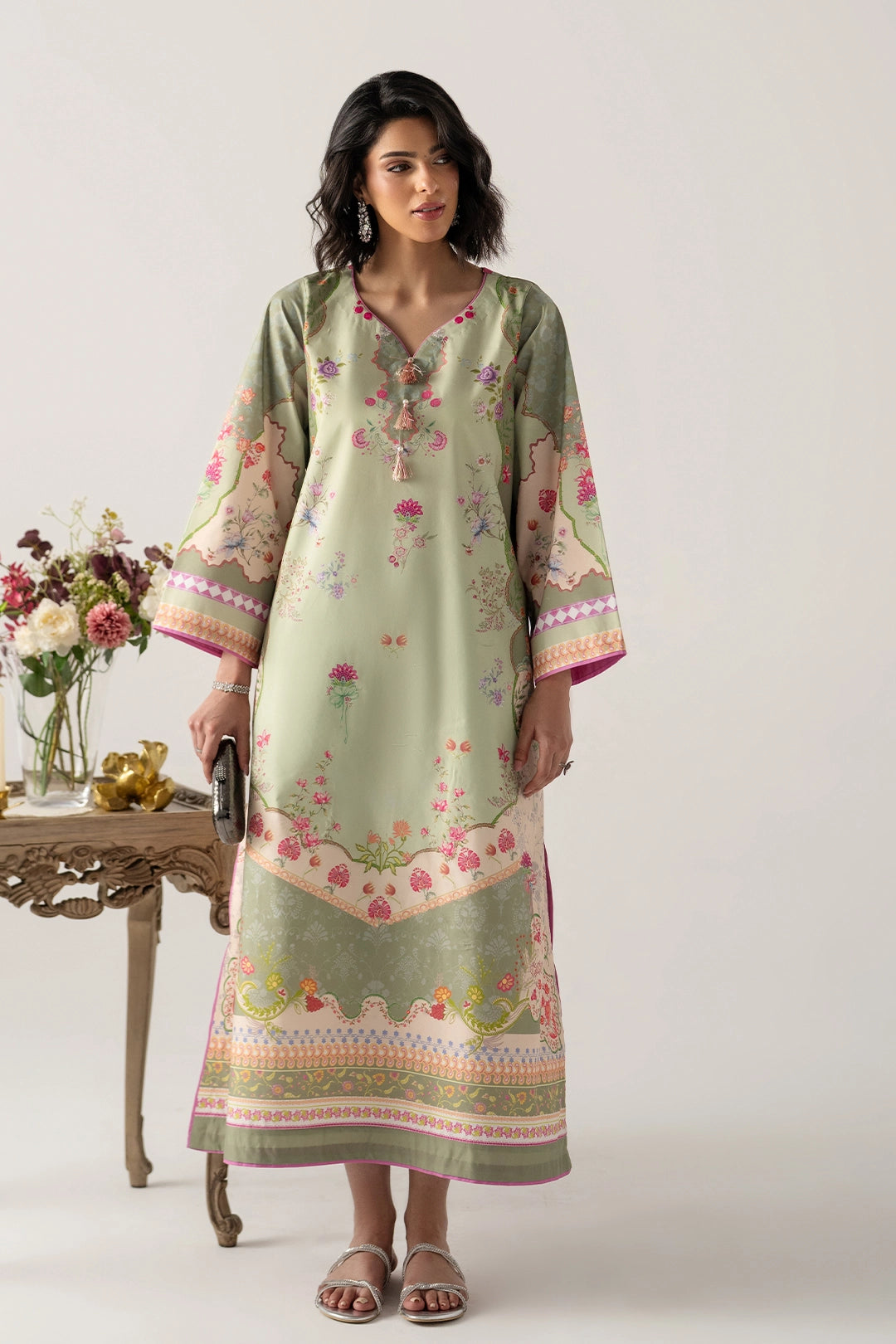 SAGE GREEN RELAXED KAFTAN