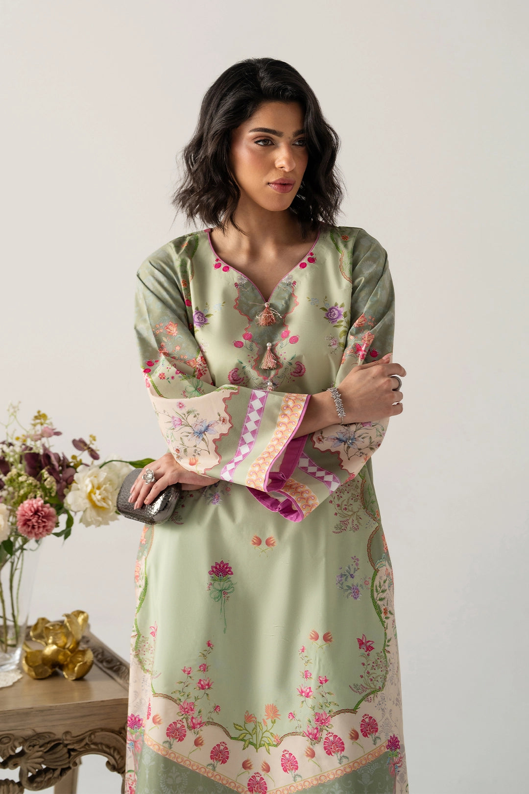 SAGE GREEN RELAXED KAFTAN
