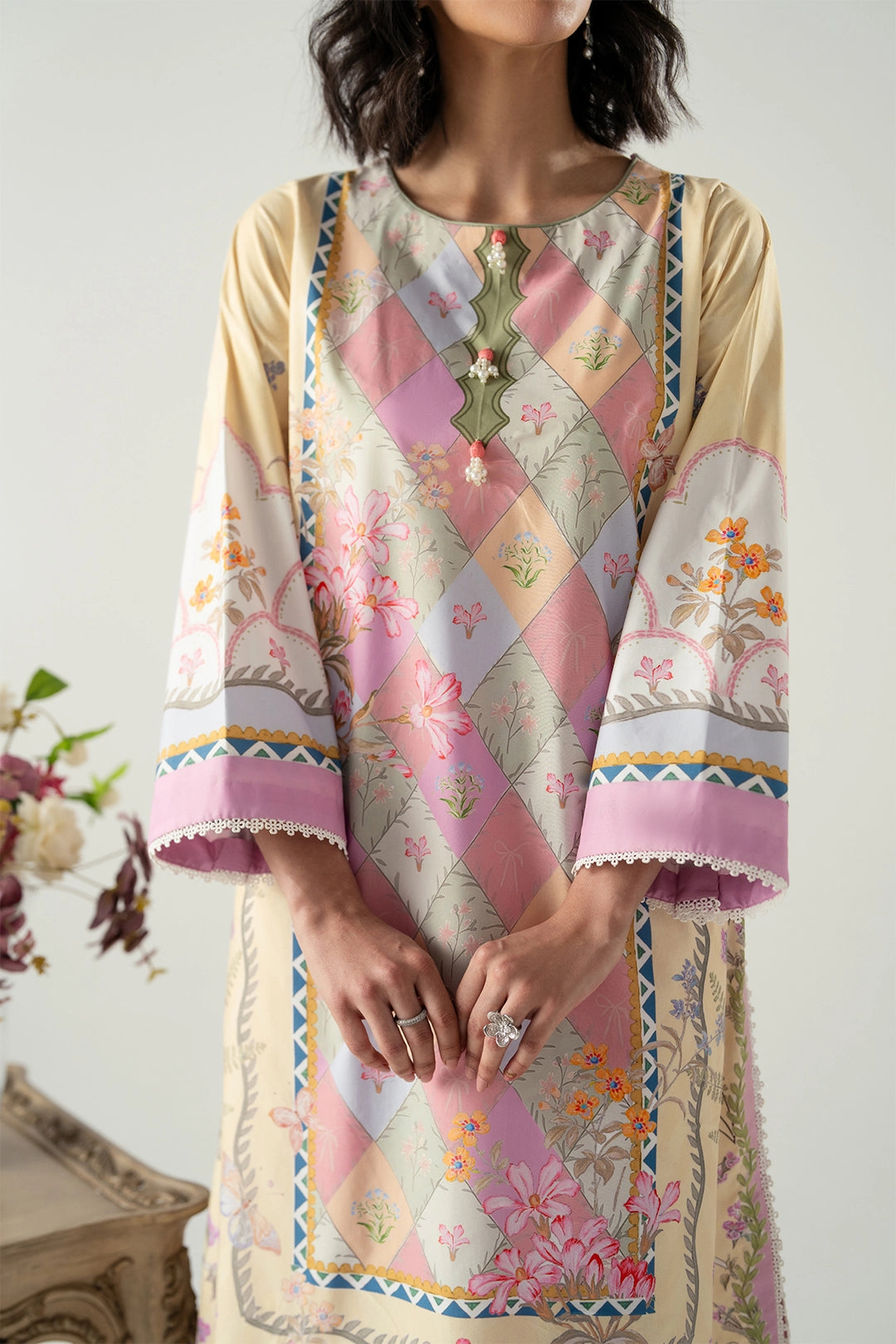 MULTI-COLORED RELAXED KAFTAN
