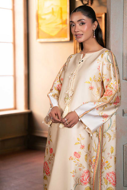 BUTTER YELLOW SILK KAFTAN