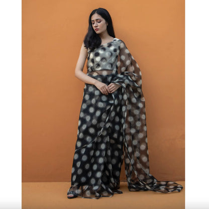 Polka Dots Saree | Kar2 - Zaymal