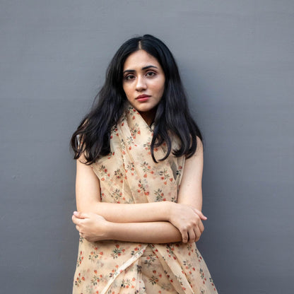 Light latte Saree | Kar5 - Zaymal