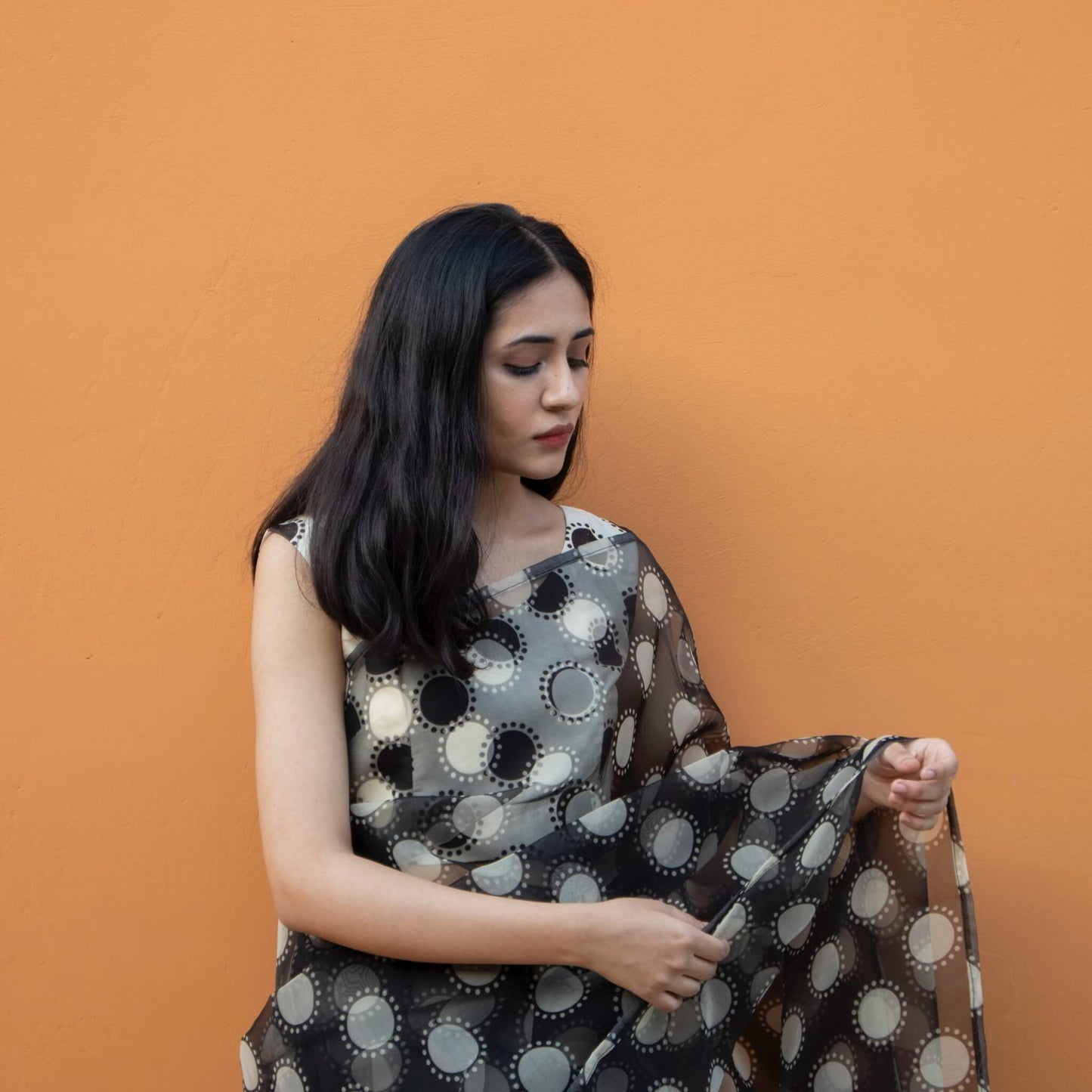 Polka Dots Saree | Kar2 - Zaymal